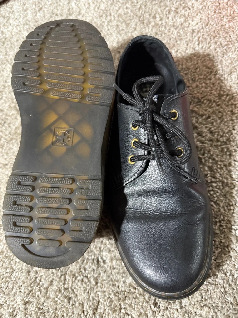 Dr Marten Black Leather Derby Loafers